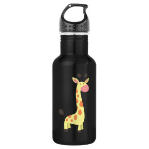 Bouteille D'eau En Acier Inoxydable Girafe mignonne de bande dessinée