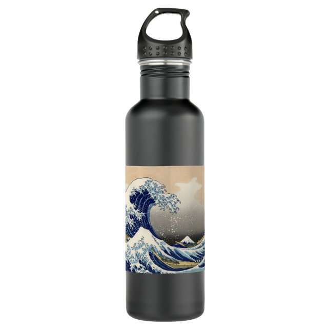 Bouteille D'eau En Acier Inoxydable Grande vague Kanagawa peinture japonaise (Devant)