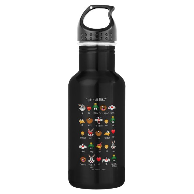 Bouteille D'eau En Acier Inoxydable Graphique Émoji LOONEY TUNES™ (Devant)