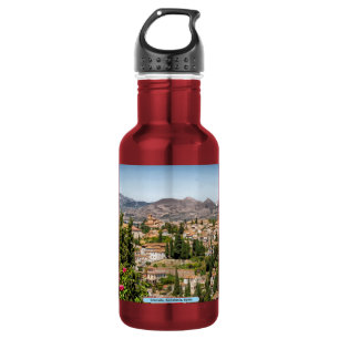 Bouteille D'eau En Acier Inoxydable Grenade, Andalousie, Espagne