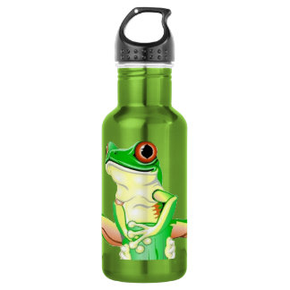 Bouteille D'eau En Acier Inoxydable Grenouille d'arbre