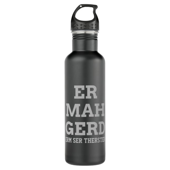 Bouteille D'eau En Acier Inoxydable Grey Ermahgerd (Devant)