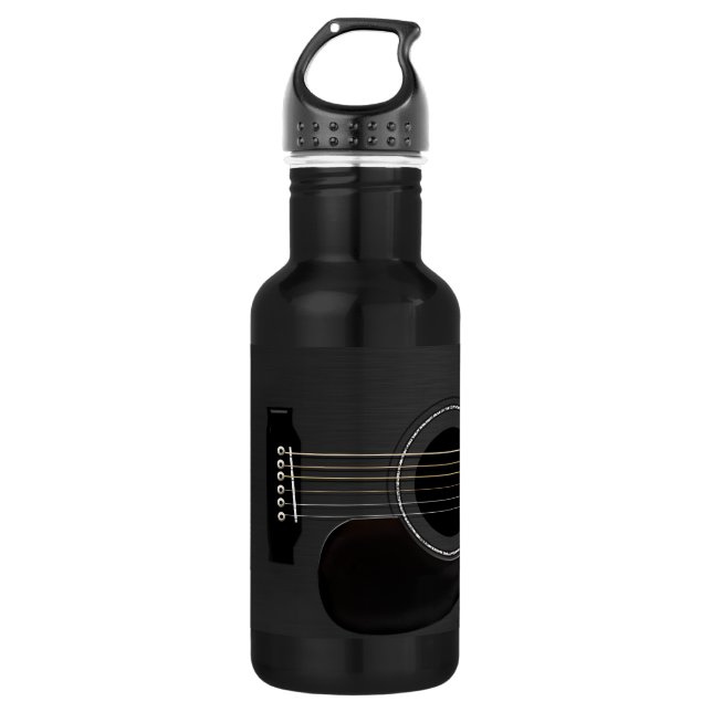 Bouteille D'eau En Acier Inoxydable Guitare noire (Devant)