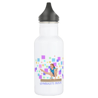 Bouteille D'eau En Acier Inoxydable Gymnaste Rock !  Bouton Solde