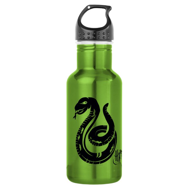 Bouteille D'eau En Acier Inoxydable Harry Potter | Slytherin Snake Icon (Devant)