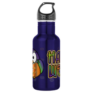 Bouteille D'eau En Acier Inoxydable hibou citrouille