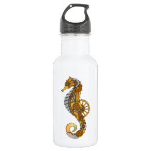 Bouteille D'eau En Acier Inoxydable Hippocampe de Steampunk