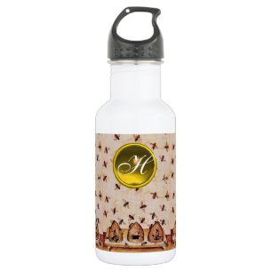 Bouteille D'eau En Acier Inoxydable HONEY BEE, BEEKEEPER, Gemstone Monogramme