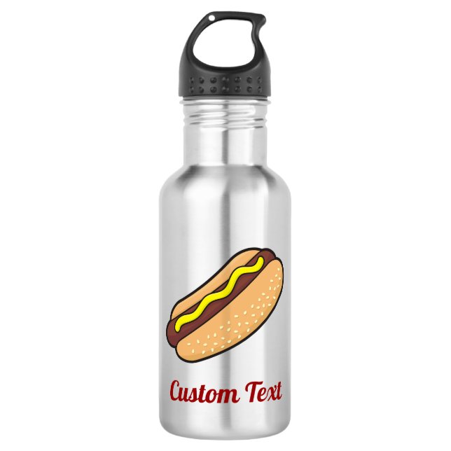 Bouteille d'eau en acier inoxydable Hotdog (Devant)