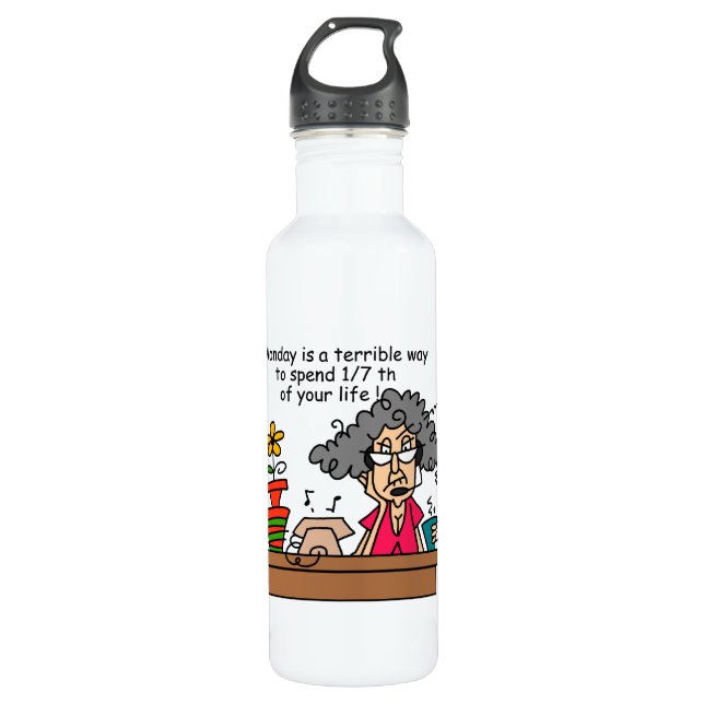 Bouteille D'eau En Acier Inoxydable Humour du lundi (Devant)