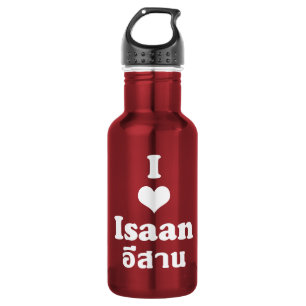 Bouteille D'eau En Acier Inoxydable I Love (Coeur) Isaan