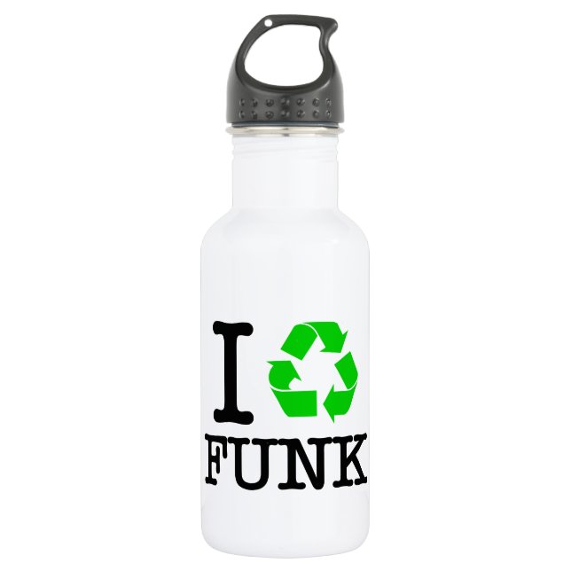 Bouteille D'eau En Acier Inoxydable I Recycle Funk (Devant)