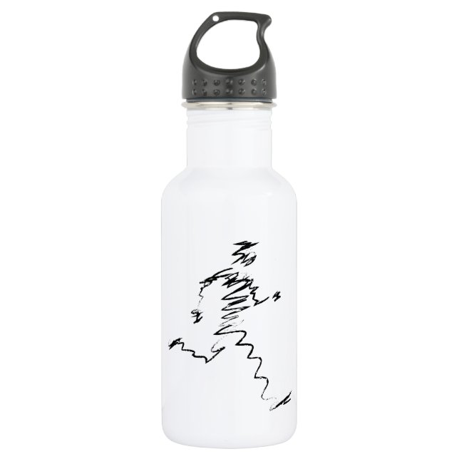 Bouteille D'eau En Acier Inoxydable Illustration du cool du coureur (Devant)
