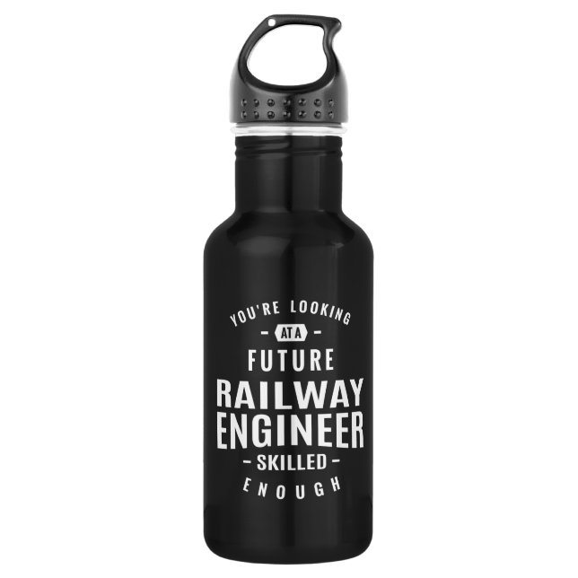Bouteille D'eau En Acier Inoxydable Ingénieur ferroviaire (Devant)