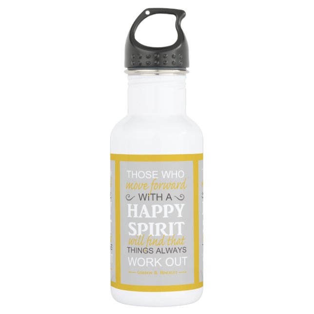 Bouteille D'eau En Acier Inoxydable inspirationnel gordon b hinckley (Devant)