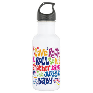 Bouteille D'eau En Acier Inoxydable J'adore rock'n roll