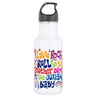 Bouteille D'eau En Acier Inoxydable J'adore rock'n roll