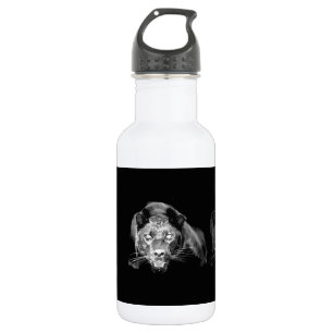 Bouteille D'eau En Acier Inoxydable Jaguar noir et blanc
