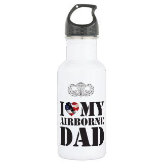 BOUTEILLE D'EAU EN ACIER INOXYDABLE J'AIME MON PAPA AÉROPORTÉ