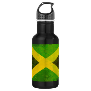 Bouteille D'eau En Acier Inoxydable jamaica flag - reggaots roots