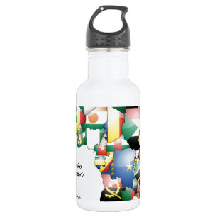 Bouteille D'eau En Acier Inoxydable Jambo Habari Afrique ! J'aime l'Afrique