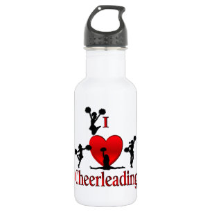 Bouteille D'eau En Acier Inoxydable Je Coeur Cheerleader