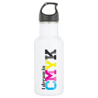 Bouteille D'eau En Acier Inoxydable Je rêve dans CMYK
