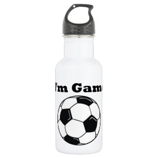 Bouteille D'eau En Acier Inoxydable Je suis Game (Soccer)