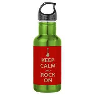 Bouteille D'eau En Acier Inoxydable Keep Calm and Rock On !