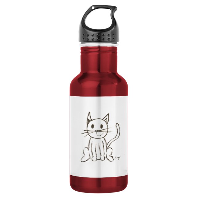 Bouteille D'eau En Acier Inoxydable Kitty peint (Devant)