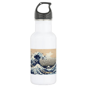 Bouteille D'eau En Acier Inoxydable La Grande vague au large de Kanagawa 8 bits Pixel 