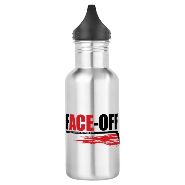 Bouteille D'eau En Acier Inoxydable L'As Face-Off (Hockey) (Gauche)