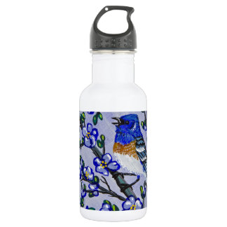Bouteille D'eau En Acier Inoxydable Lazuli Bunting