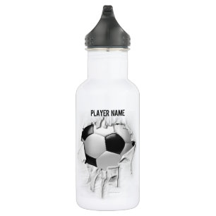Bouteille D'eau En Acier Inoxydable Le football déchiré (personnalisé)
