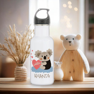 Bouteille D'eau En Acier Inoxydable Le koala mignon caresse ID386