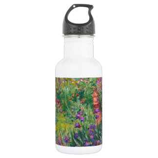 Bouteille D'eau En Acier Inoxydable le monet fleurit le cru le-iris-jardin-à-giverny
