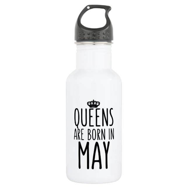 Bouteille D'eau En Acier Inoxydable Le Queens sont né en mai (Devant)