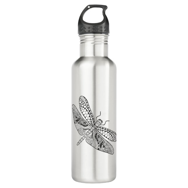 Bouteille D'eau En Acier Inoxydable Libellule Zendoodle (Devant)