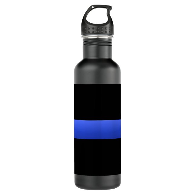 Bouteille D'eau En Acier Inoxydable Ligne bleue mince (Devant)