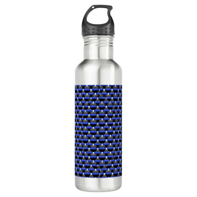 Bouteille D'eau En Acier Inoxydable Ligne bleue mince (Devant)