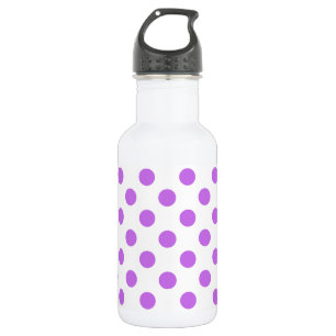 Bouteille D'eau En Acier Inoxydable Lilac et pois blancs