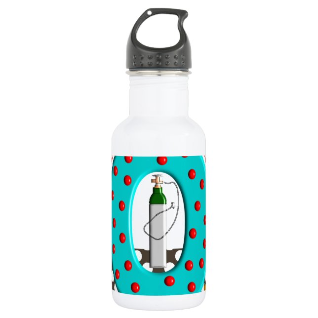 Bouteille D'eau En Acier Inoxydable L'oxygène de thérapeute respiratoire (Devant)
