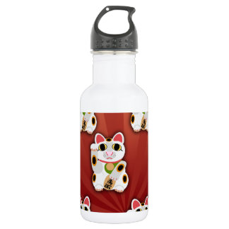 Bouteille D'eau En Acier Inoxydable Lucky Chat Motif Cartoon Fortune Animal de compagn