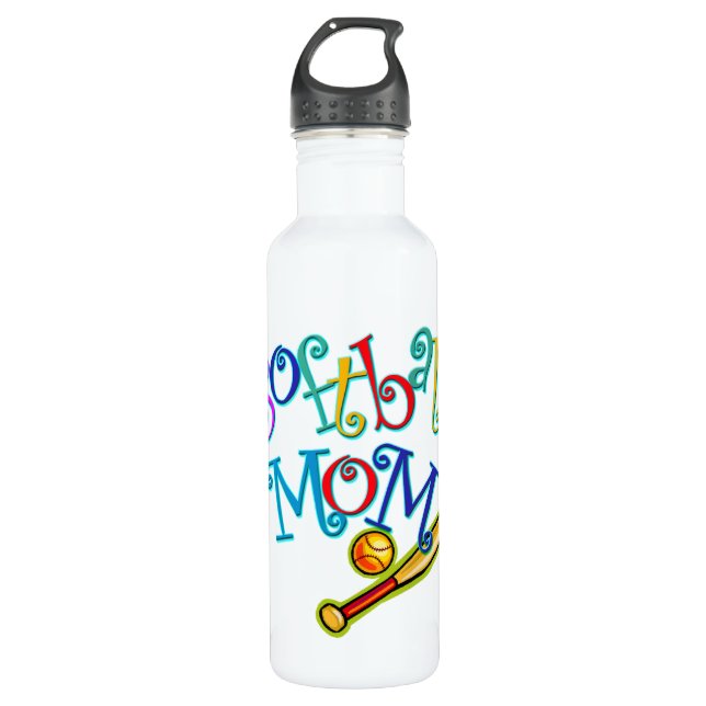 Bouteille D'eau En Acier Inoxydable Maman du base-ball (Devant)