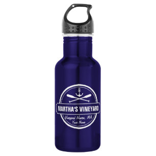 Bouteille D'eau En Acier Inoxydable Martha’s Vineyard MA port d’ancrage nautique perso