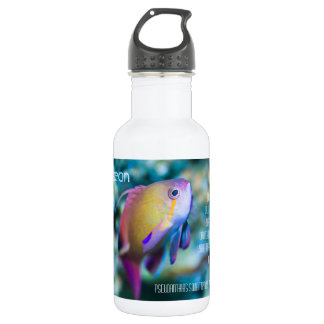 Bouteille D'eau En Acier Inoxydable Mer doré, poisson mignon coloré