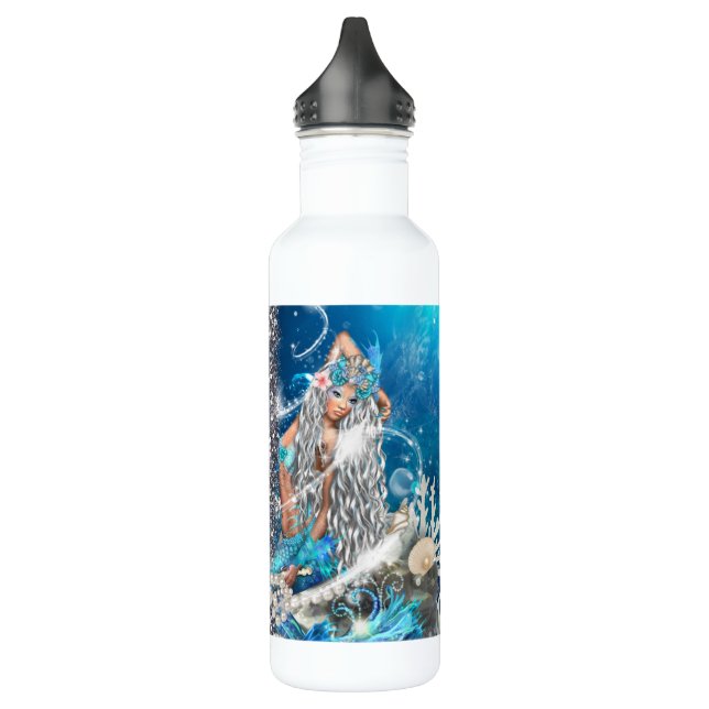 Bouteille D'eau En Acier Inoxydable Mermaid Imaginaire Blonde Enchanted Beach (Gauche)