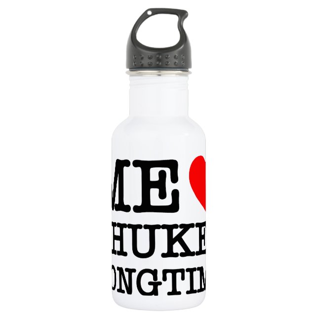 BOUTEILLE D'EAU EN ACIER INOXYDABLE MOI LOVE PHUKET LONGTEMPS (Devant)