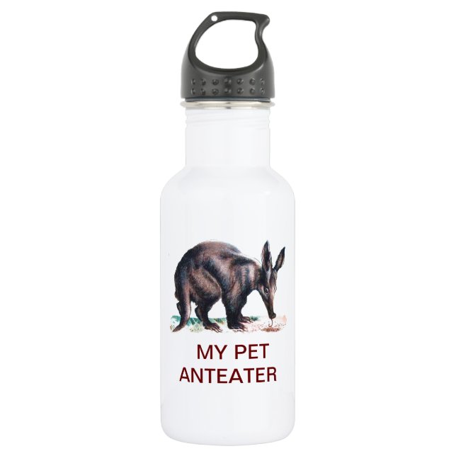 BOUTEILLE D'EAU EN ACIER INOXYDABLE MON FOURMILIER D'ANIMAL FAMILIER (Devant)