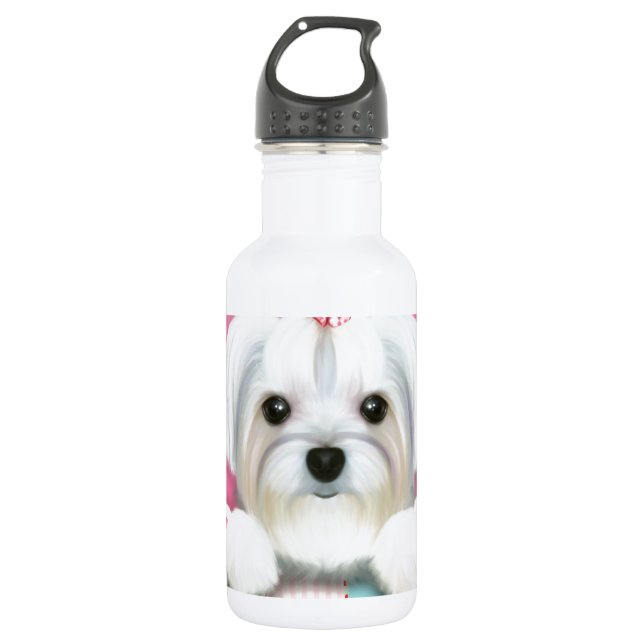 BOUTEILLE D'EAU EN ACIER INOXYDABLE MORKIE SHELLY (Devant)